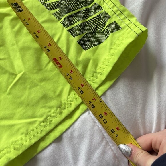 Nike Boys Size Large Swim Trunks Bathing Suit Bottom Lined Neon Yellow Green - Picture 7 of 8